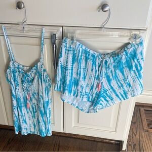 Jessica Simpson Blue and White Pajama Set